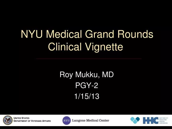 nyu medical grand rounds clinical vignette n.