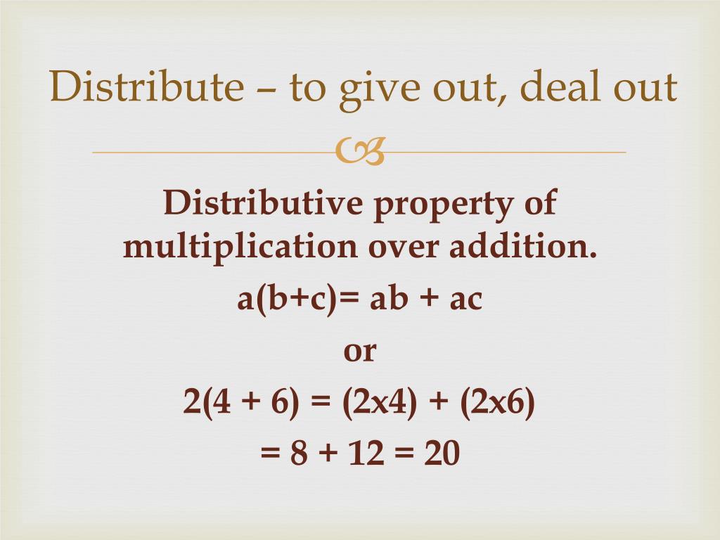 PPT - Distributive Property PowerPoint Presentation, free download - ID ...