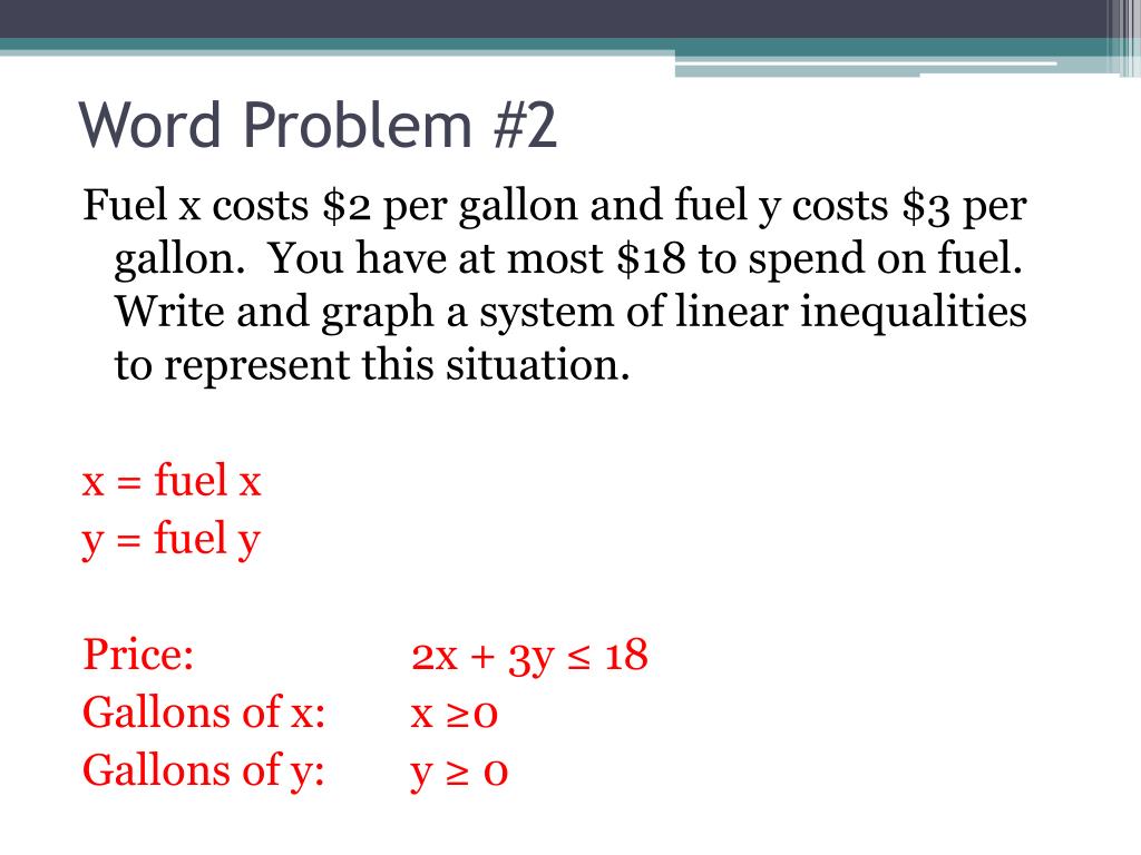 PPT - 22.22 Systems of Linear Inequalities Word Problems PowerPoint Intended For Inequality Word Problems Worksheet