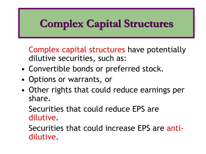 Anti dilutive stock options