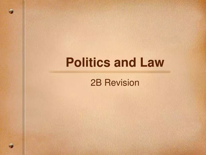 politics and law n.