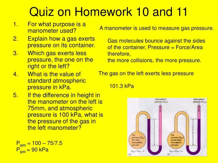 quiz on homework 10 and 11 n.