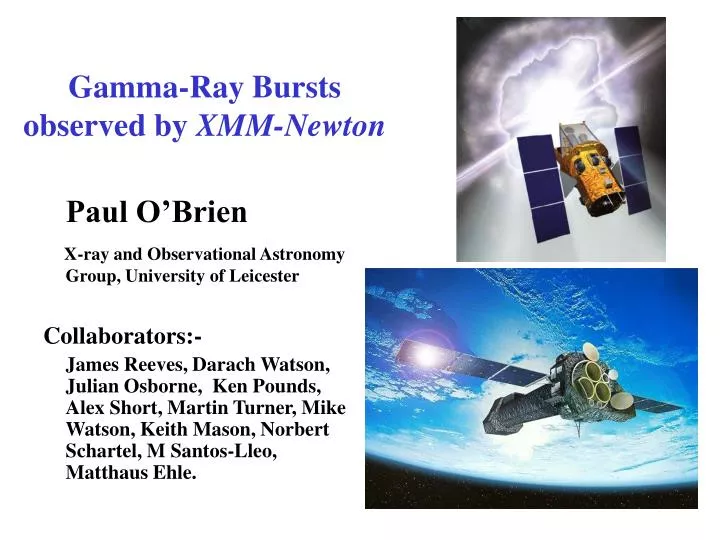 gamma ray bursts observed by xmm newton n.