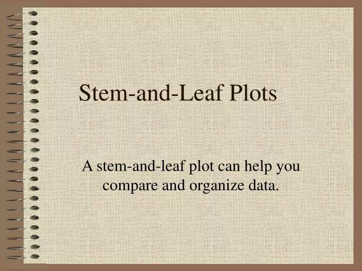 stem and leaf plots n.