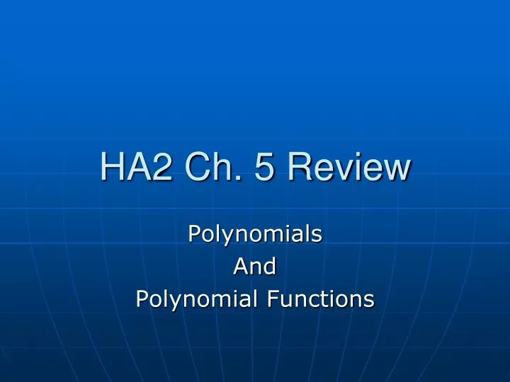 ha2 ch 5 review n.