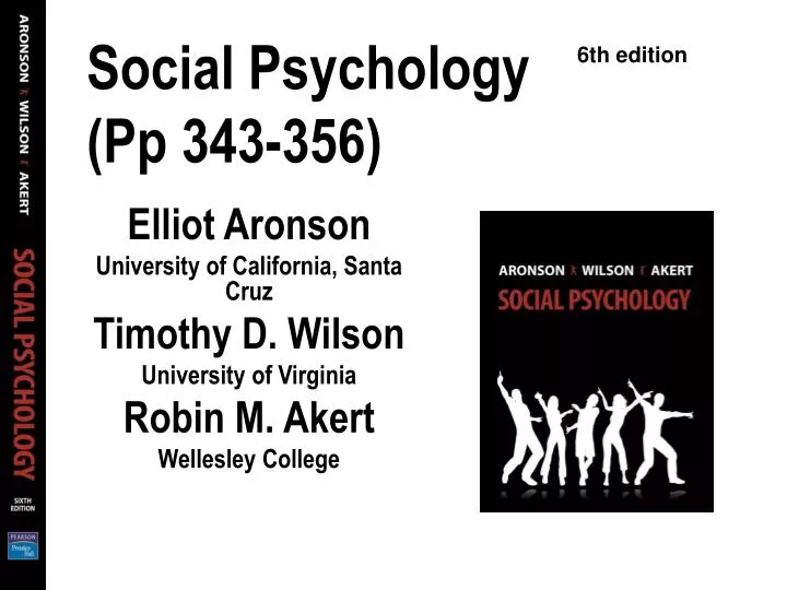 social psychology pp 343 356 n.