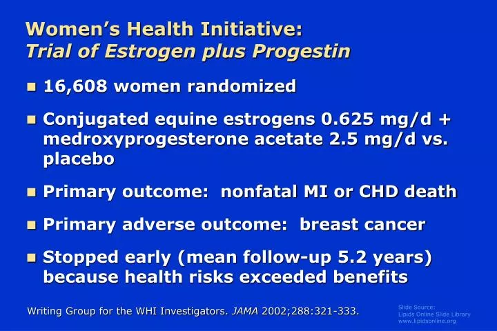 women s health initiative trial of estrogen plus progestin n.