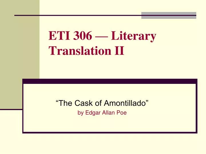 an analysis of the cask of amontillado by edgar allan poe The cask of amontillado edgar allan poe: storyteller bought a full cask of a fine wine which they tell me is amontillado but. an analysis of the cask of amontillado by edgar allan poe The cask of amontillado edgar allan poe: storyteller bought a full cask of a fine wine which they tell me is amontillado but.