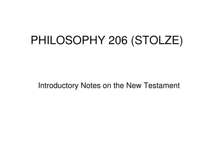 philosophy 206 stolze n.