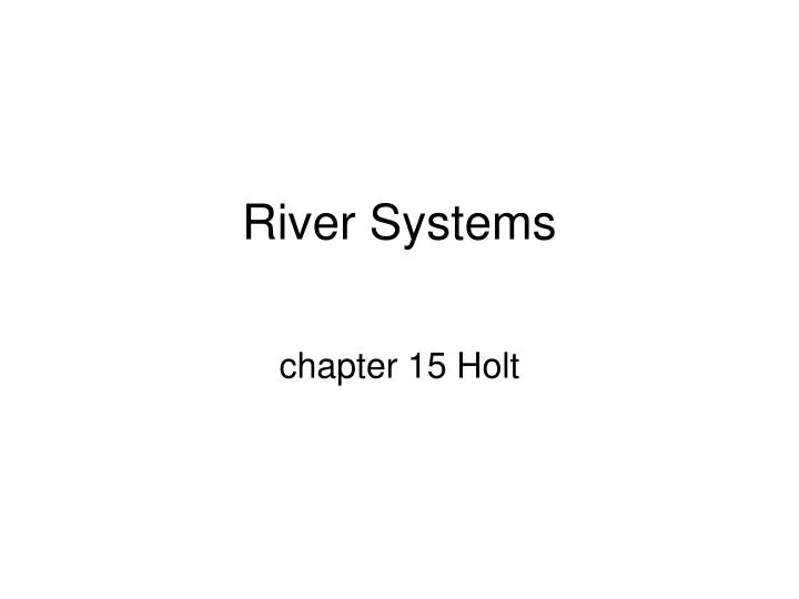 river systems n.
