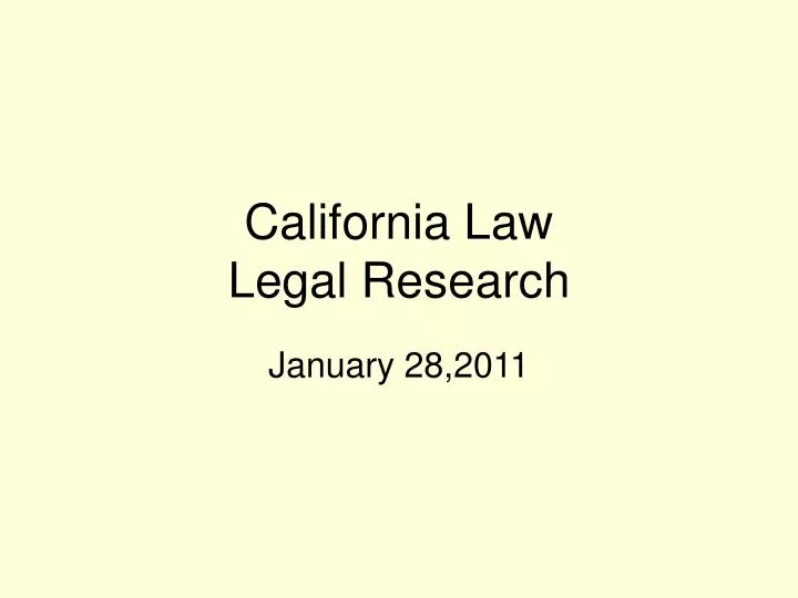 california law legal research n.