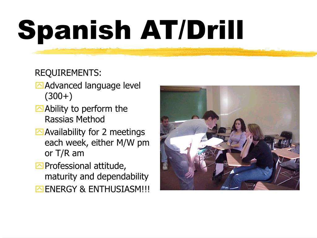 PPT Spanish AT/Drill PowerPoint Presentation, free download ID5760348