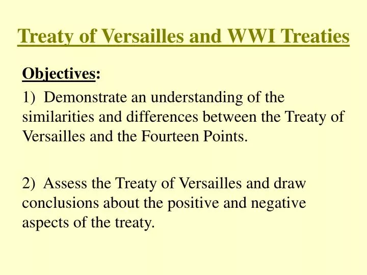 key points of the treaty of versailles