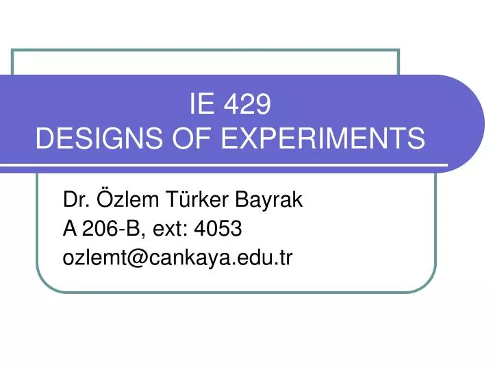 ie 429 designs of experiments n.