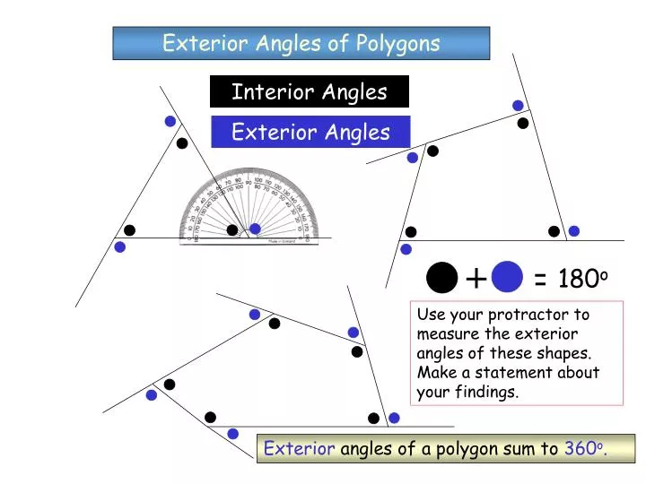 Ppt Exterior Angles Of Polygons Powerpoint Presentation
