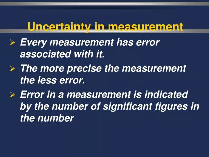 PPT - Uncertainty in measurement PowerPoint Presentation, free download
