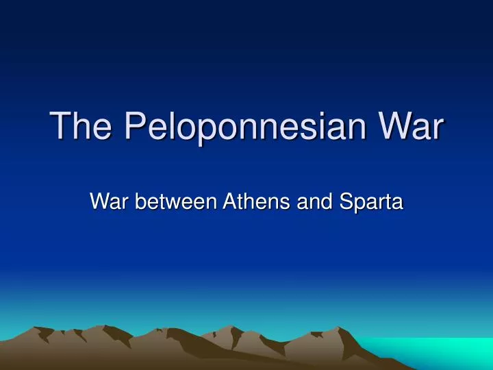 the peloponnesian war n.