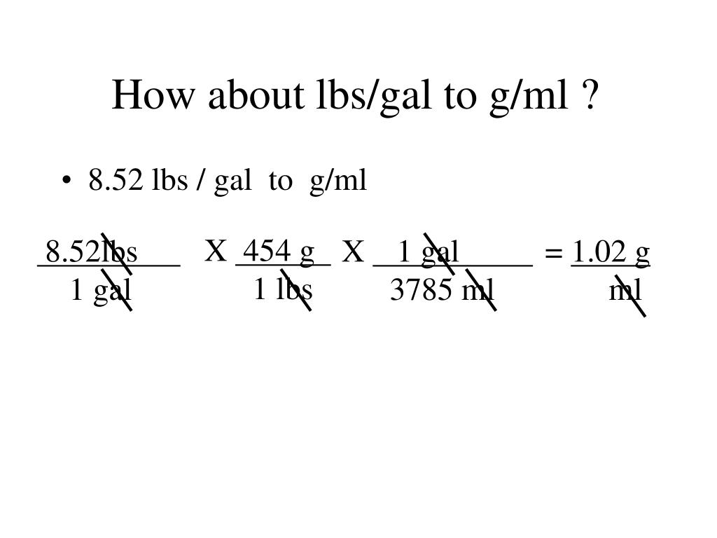 1 Gallon Equals How Many Lbs