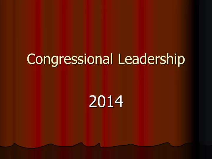 congressional leadership n.
