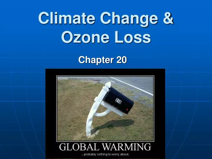 climate change ozone loss n.