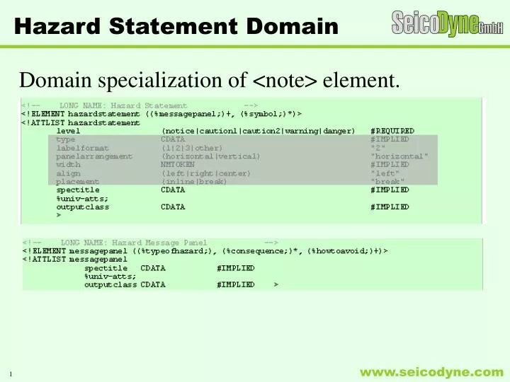 PPT Hazard Statement Domain PowerPoint Presentation, free download