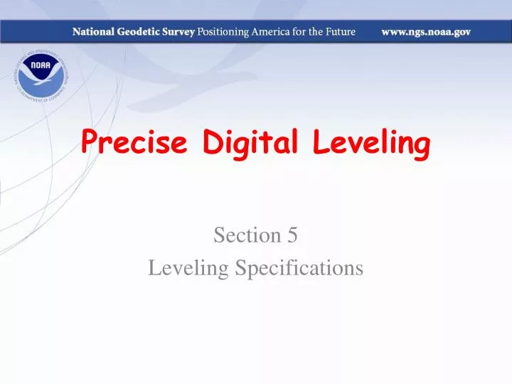precise digital leveling n.