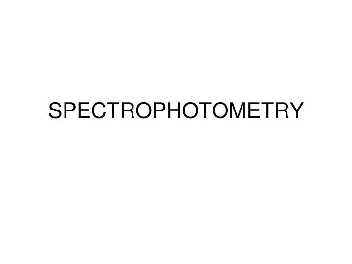 spectrophotometry n.