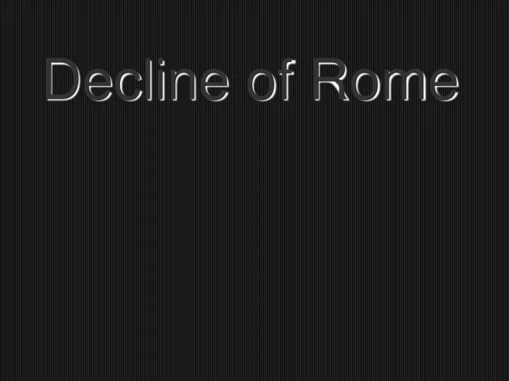 decline of rome n.
