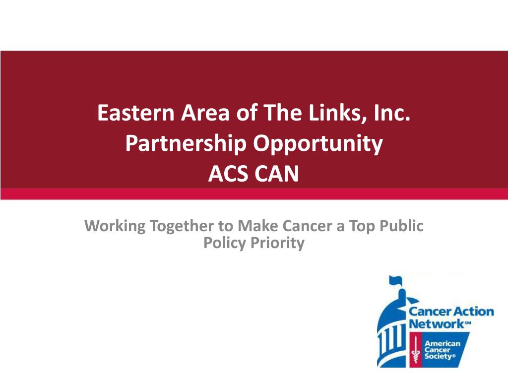 PPT The Eastern Area of The Links, Inc. and The American Cancer