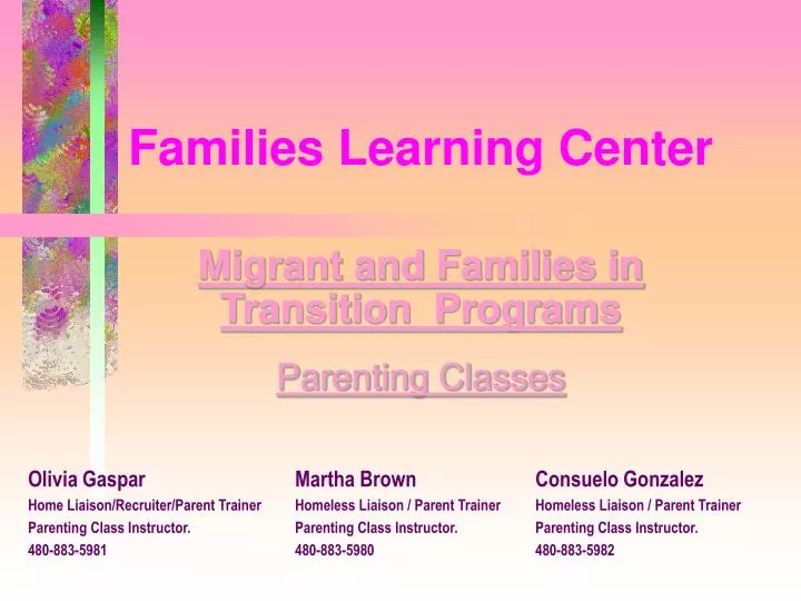 families learning center n.