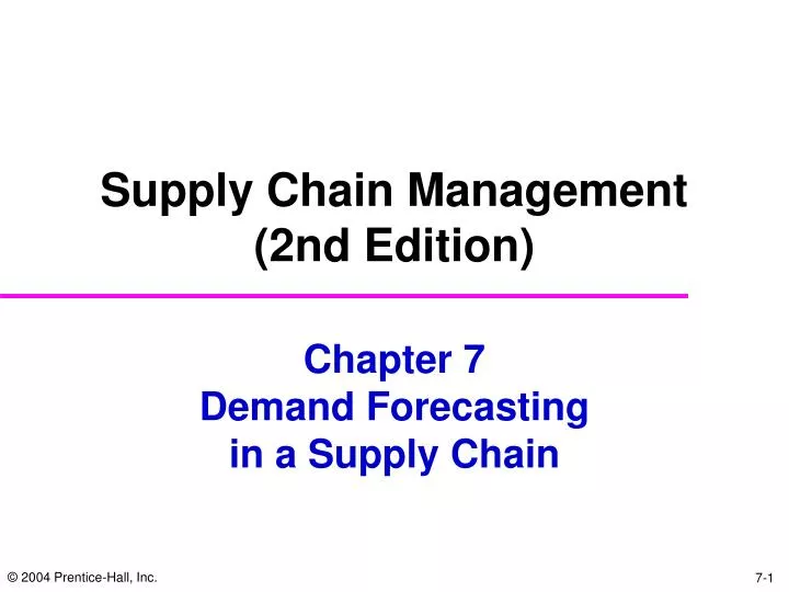 chapter 7 demand forecasting in a supply chain n.