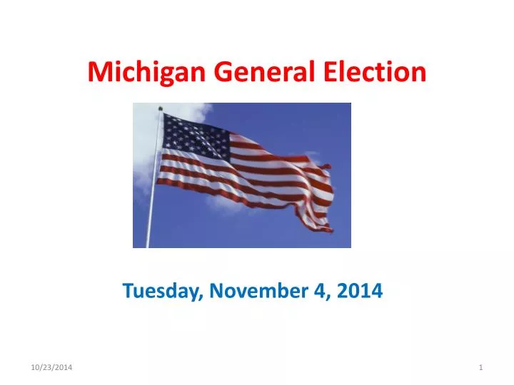 PPT Michigan General Election PowerPoint Presentation, free download