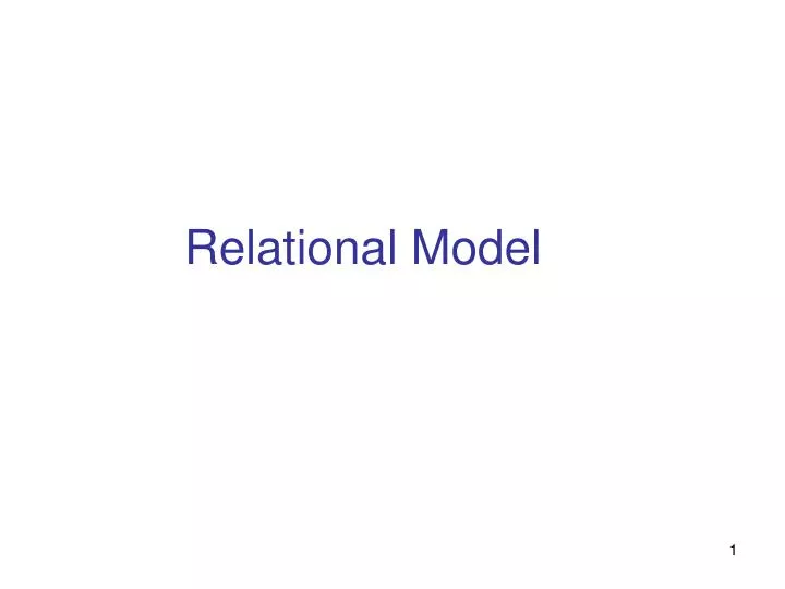 relational model n.