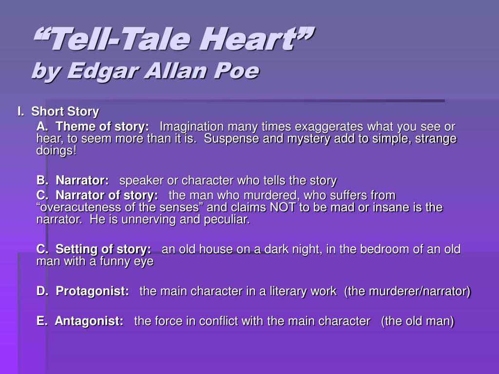 thesis statement of the tell tale heart