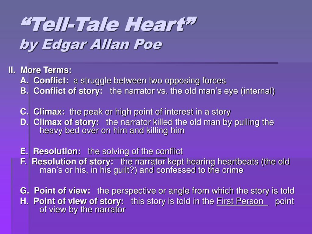 thesis statement about tell tale heart