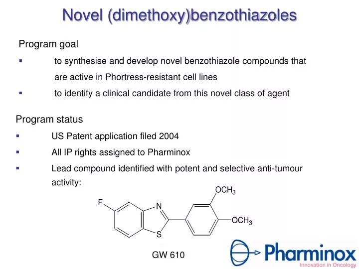 novel dimethoxy benzothiazoles n.