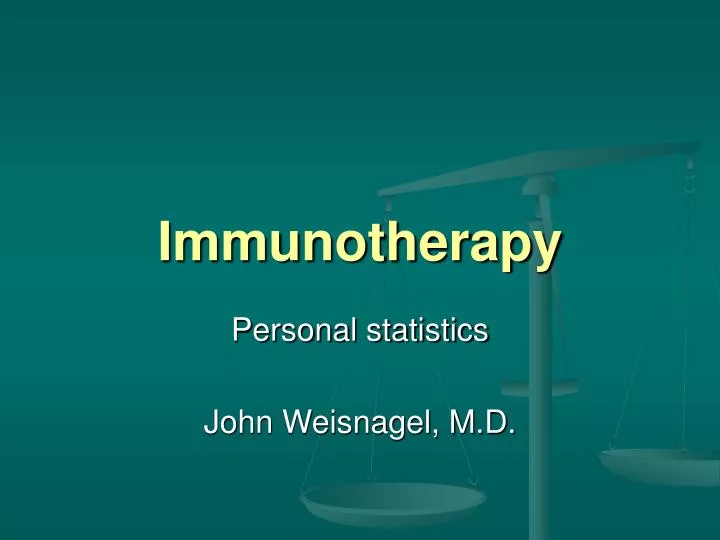 immunotherapy n.