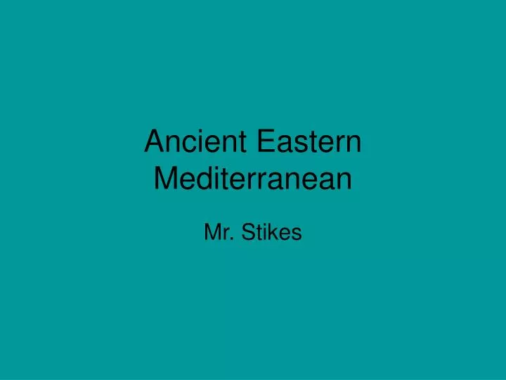 ancient eastern mediterranean n.