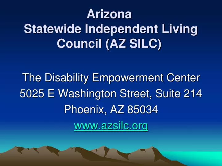 arizona statewide independent living council az silc n.