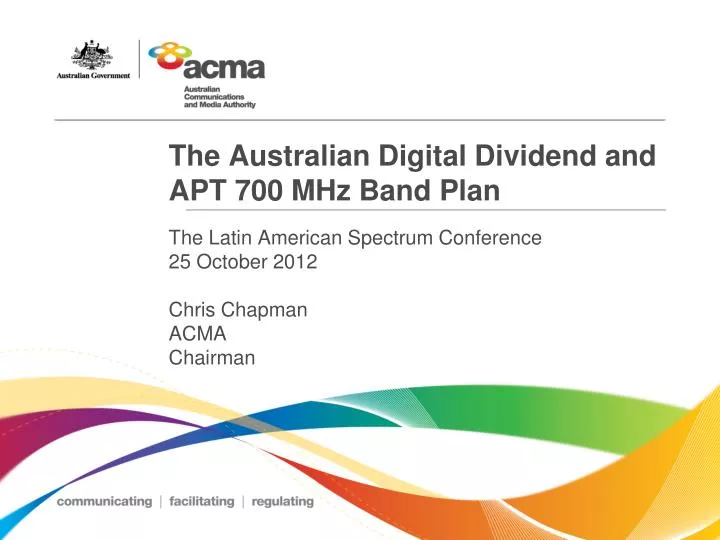 the australian digital dividend and apt 700 mhz band plan n.