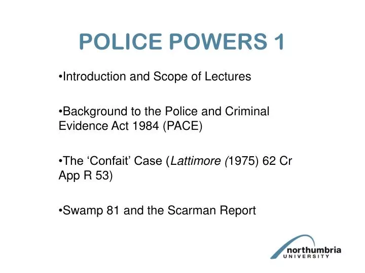 police powers assignment 1