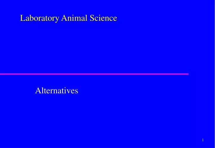 laboratory animal science n.