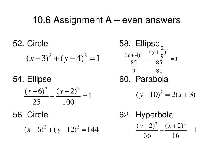 10 6 assignment a even answers n.