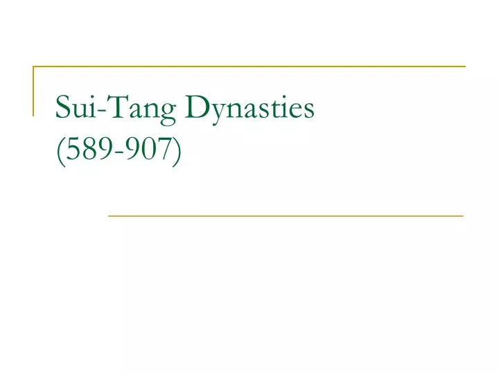sui tang dynasties 589 907 n.