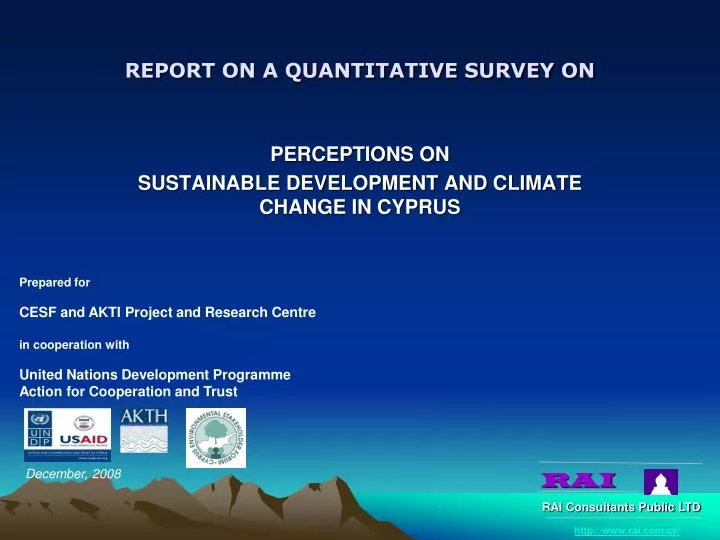 report on a quantitative survey on n.