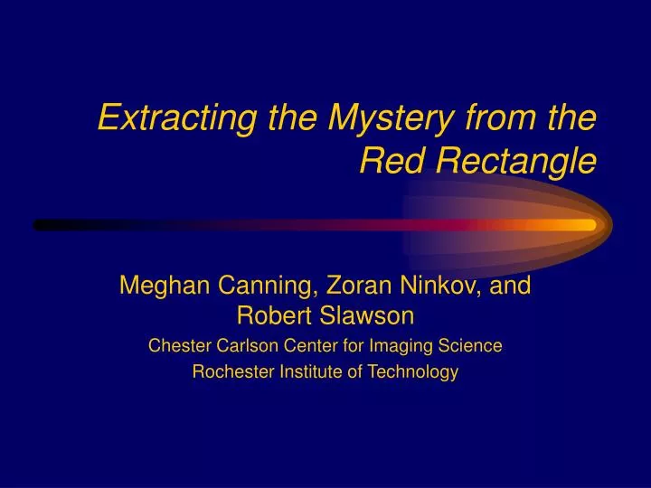 extracting the mystery from the red rectangle n.