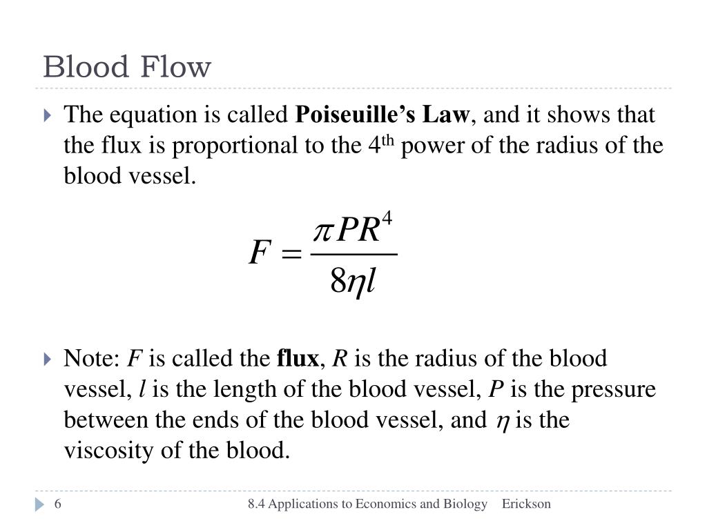 PPT Chapter 8 Further Applications Of Integration PowerPoint   Blood Flow L 