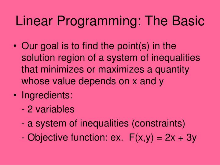 PPT - 3.4: Linear Programming PowerPoint Presentation - ID:5764148
