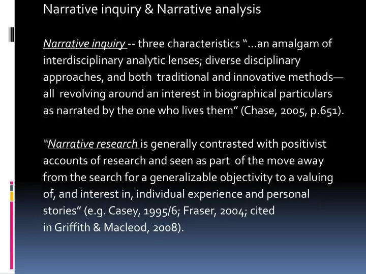 analytical narrative