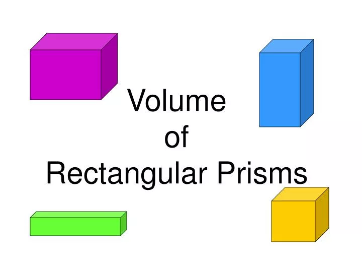 volume of rectangular prisms n.
